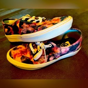 VANS, kids, size 6.5 women’s, 5 men’s - COMFY CUSH - purple, pink TIE DYE